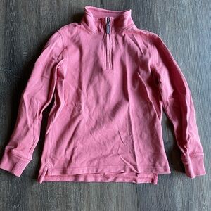 J. Crew Crewcuts Kids Coral Quarter-Zip Pullover Cotton Sweater, Sz S (6-7)